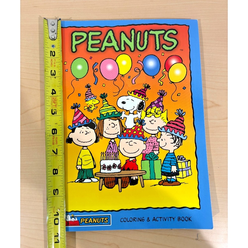 Vintage Peanuts Coloring Activity Book Snoopy Charlie Brown Birthday Party